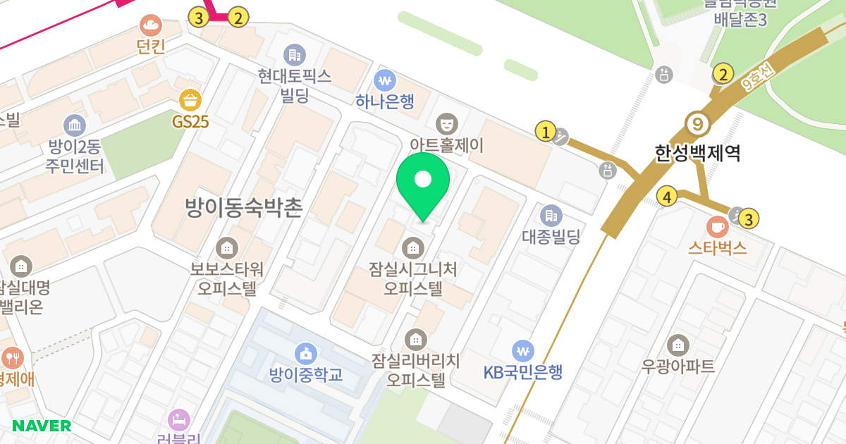 굿오피스텔빌딩 위치 지도 - 서울특별시 송파구 오금로11길 61-17