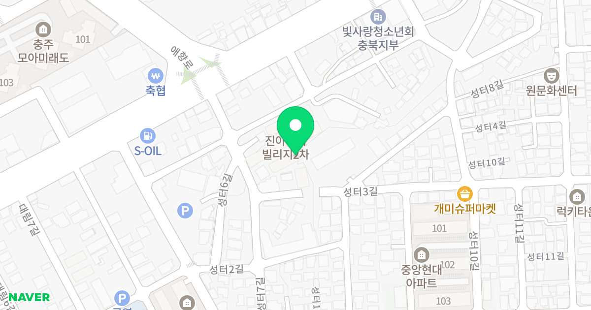 진아타워빌리지 4차 위치 지도 - 충청북도 충주시