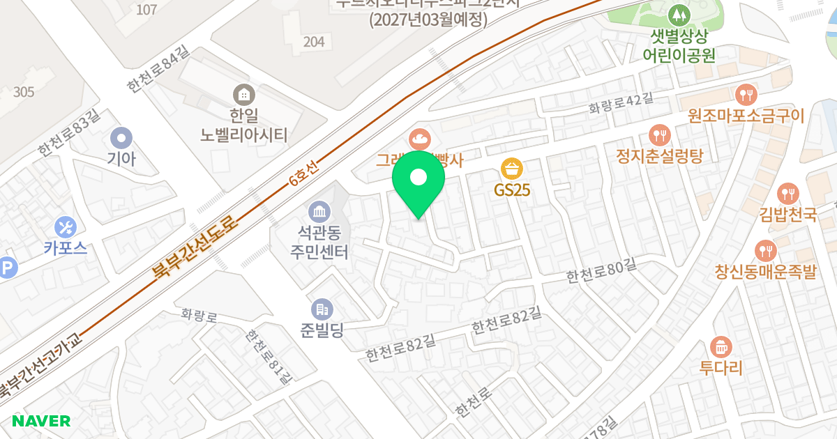 연세팰리스 위치 지도 - 서울특별시 성북구