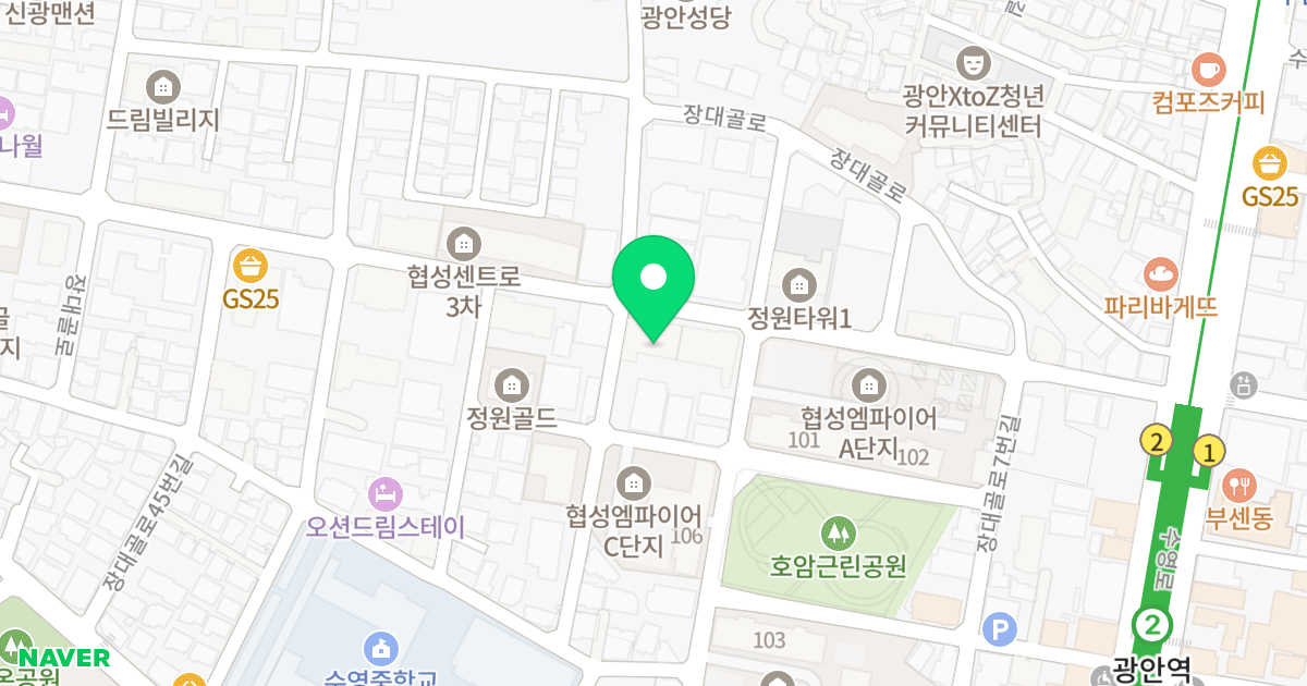 늘푸른마을아파트 위치 지도 - 부산광역시 수영구 장대골로 25