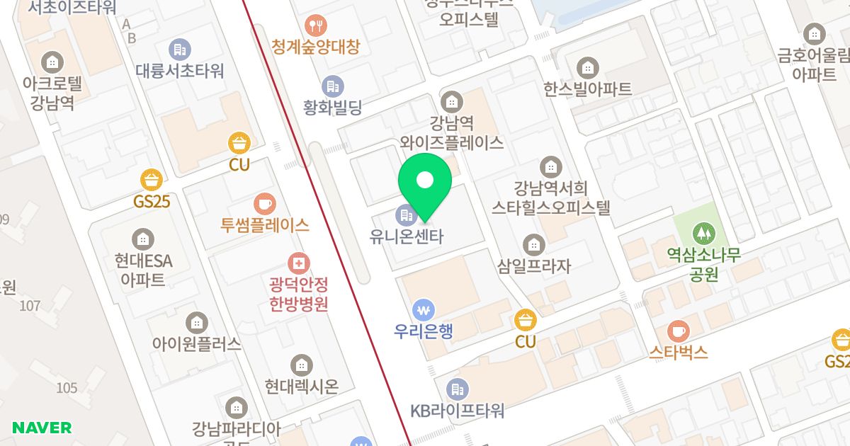 유니온오피스텔 위치 지도 - 서울특별시 강남구 강남대로 310