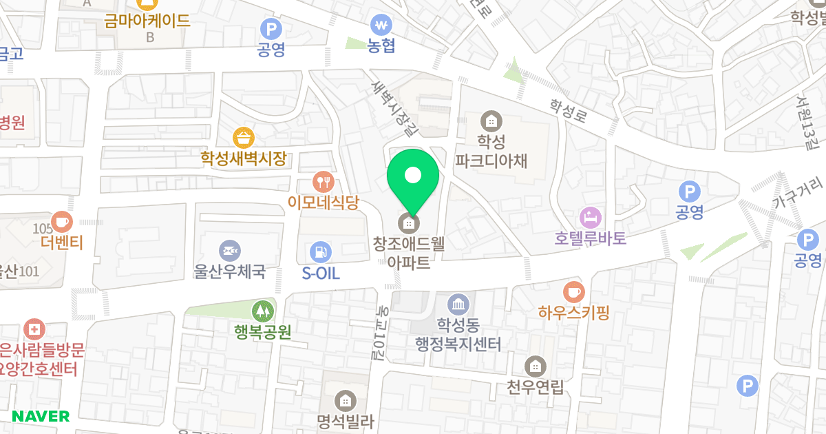 창조애드웰 위치 지도 - 울산광역시 중구 구교로 87