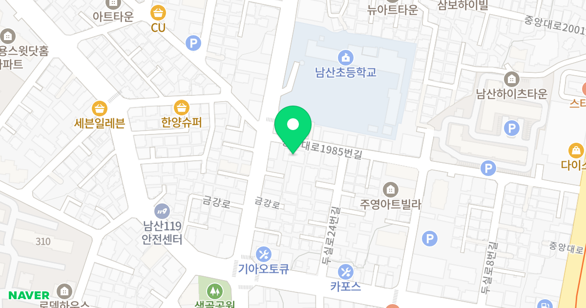 호반 베스트빌 위치 지도 - 부산광역시 금정구 중앙대로1985번길 57