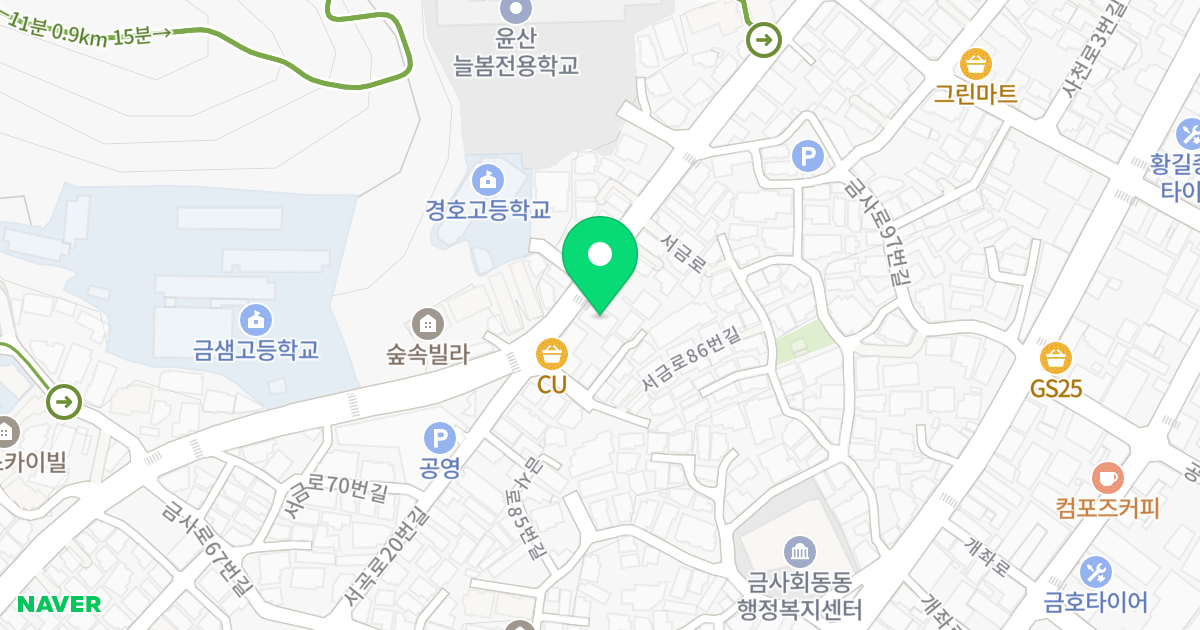 행복하이츠빌 위치 지도 - 부산광역시 금정구 서금로 90