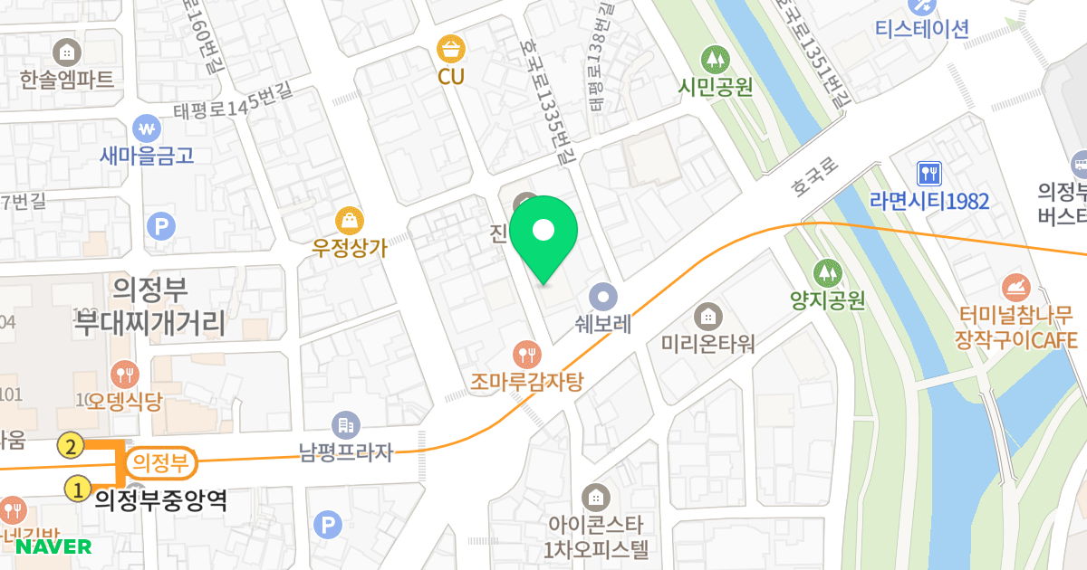 골든 하우스 위치 지도 - 경기도 의정부시