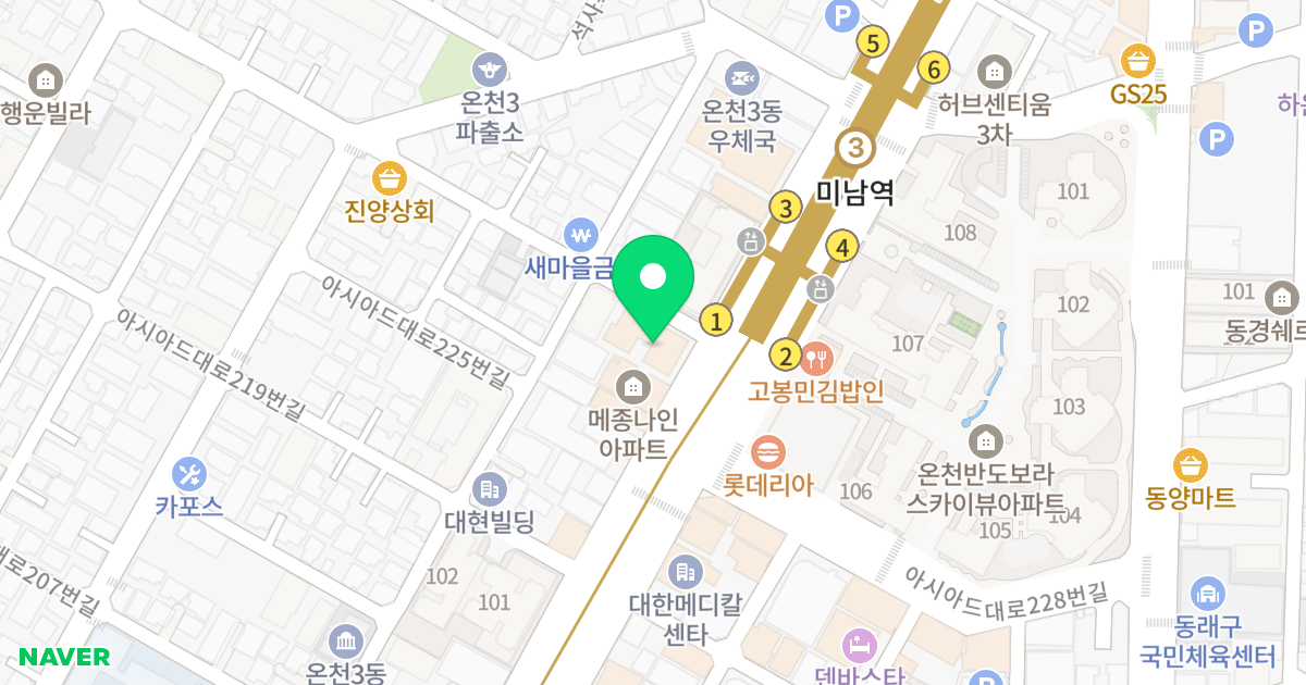 동래효산벨뷰 위치 지도 - 부산광역시 동래구 아시아드대로231번길 3
