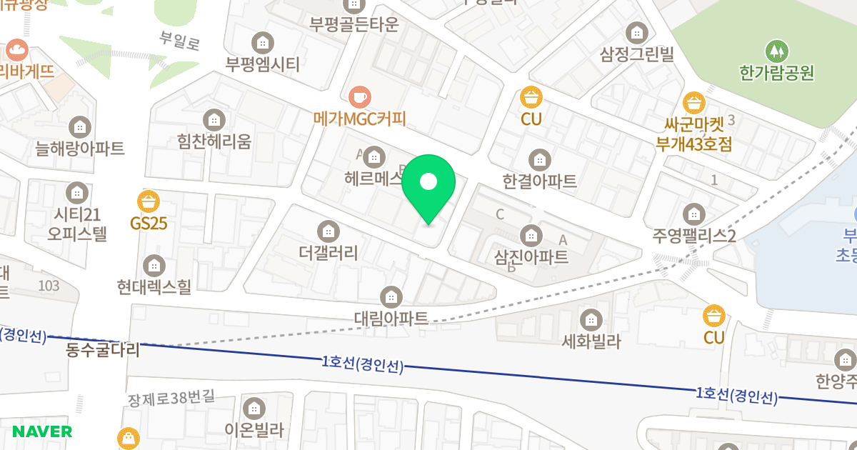 휴플러스1차 위치 지도 - 인천광역시 부평구 부일로 20-8