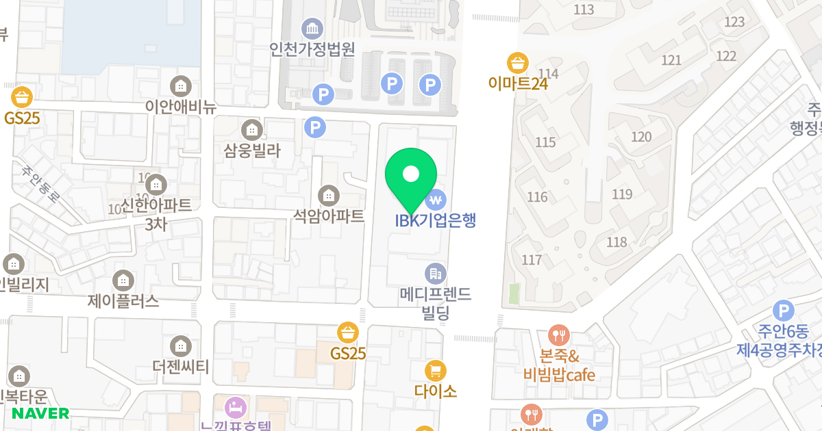 르네상스타워 위치 지도 - 인천광역시 미추홀구 경원대로 869