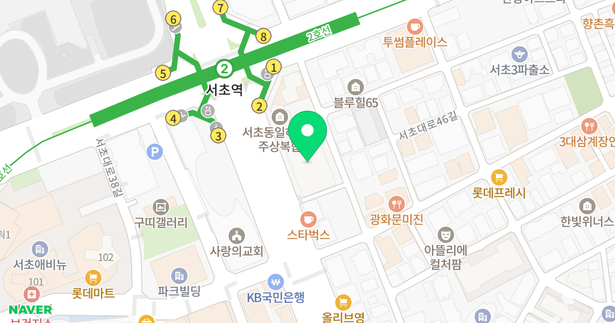 현대이에스에이2아파트 위치 지도 - 서울특별시 서초구 반포대로 122