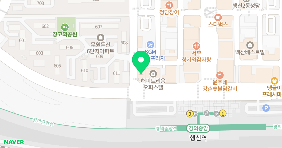행신동센스빌1차 위치 지도 - 경기도 고양시 덕양구 무원로 2