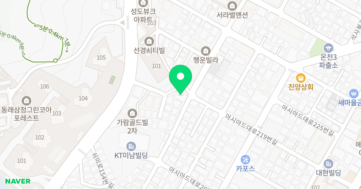 파크블루 위치 지도 - 부산광역시 동래구 사직북로48번길 149