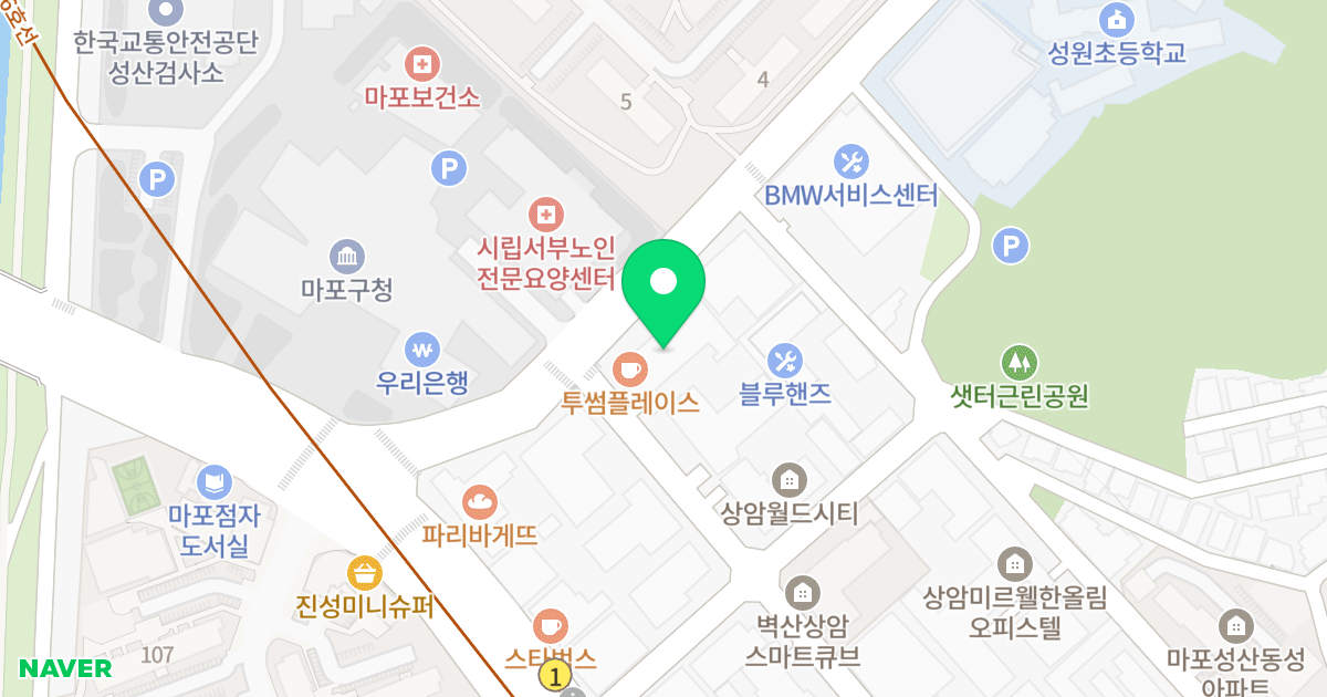 상암 두산위브센티움 위치 지도 - 서울특별시 마포구 월드컵로36길 14