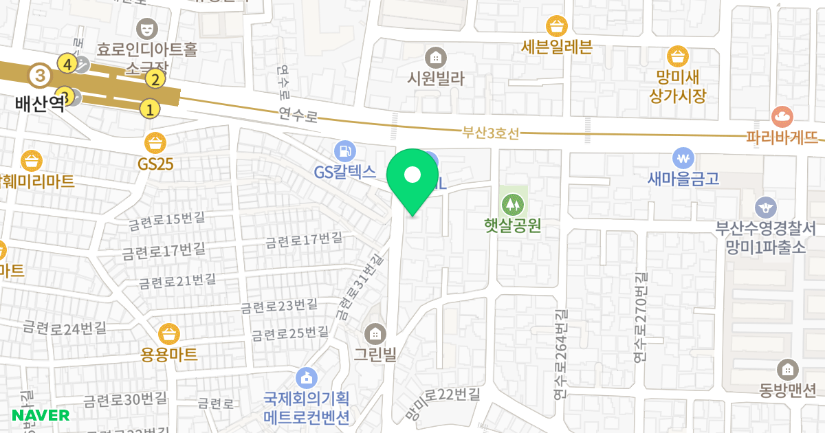 석포리치빌 위치 지도 - 부산광역시 수영구 연수로252번길 7
