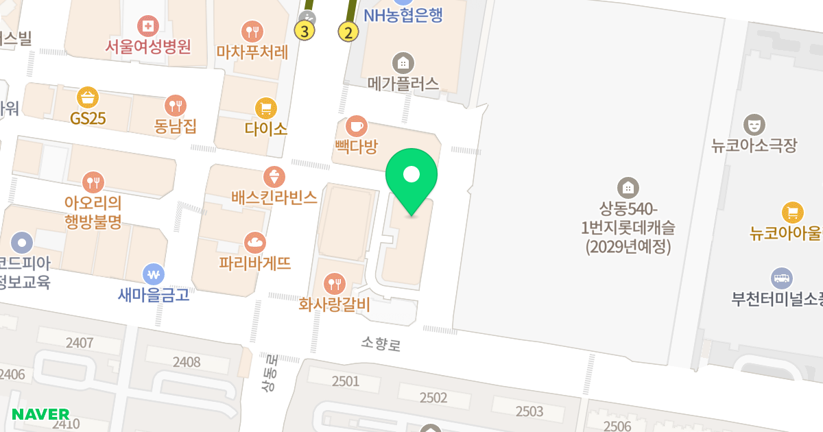 승재밀레니엄오피스텔 위치 지도 - 경기도 부천시 원미구  55-15