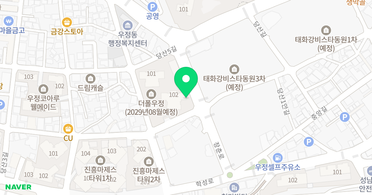 예그리나 위치 지도 - 울산광역시 중구