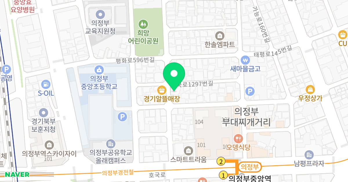드림팰리스 위치 지도 - 경기도 의정부시 호국로1297번길 24