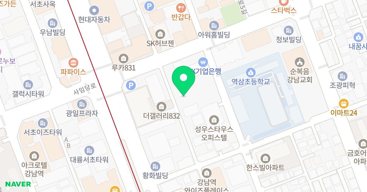 (832-25) 위치 지도 - 서울특별시 강남구 역삼로2길 7