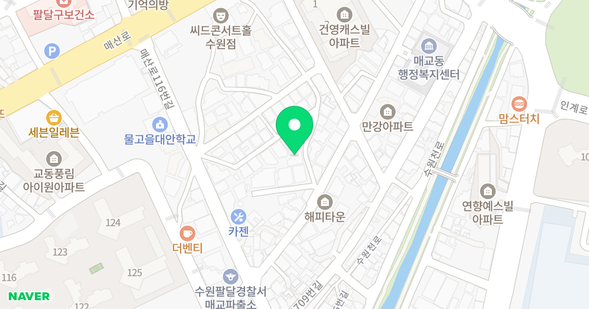(74-42) 위치 지도 - 경기도 수원시 팔달구