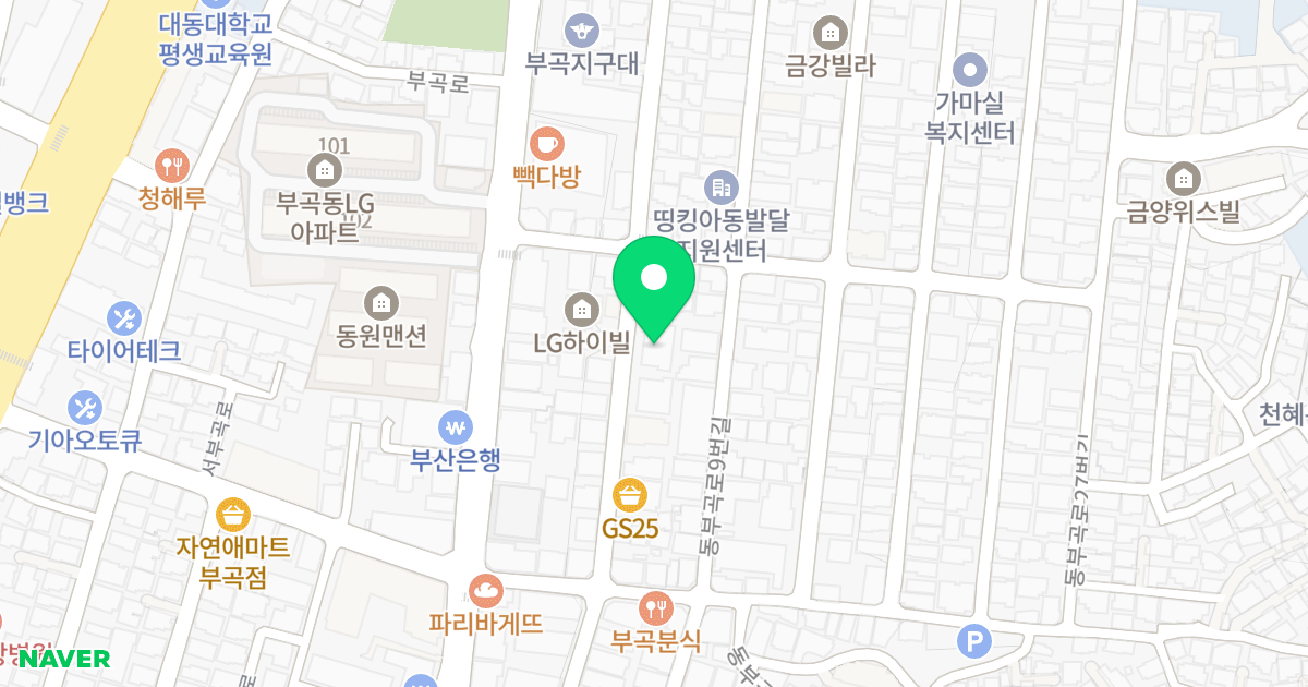 신성타워팰리스 위치 지도 - 부산광역시 금정구 동부곡로5번길 20