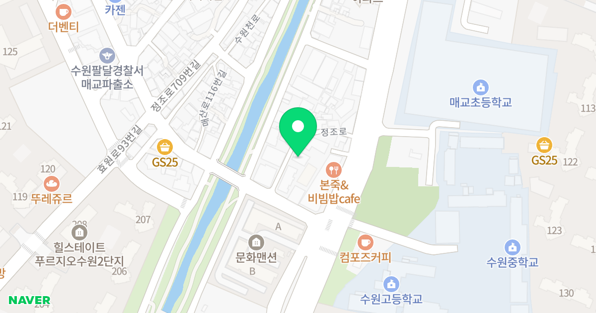 네오빌 위치 지도 - 경기도 수원시 팔달구 정조로 671-15