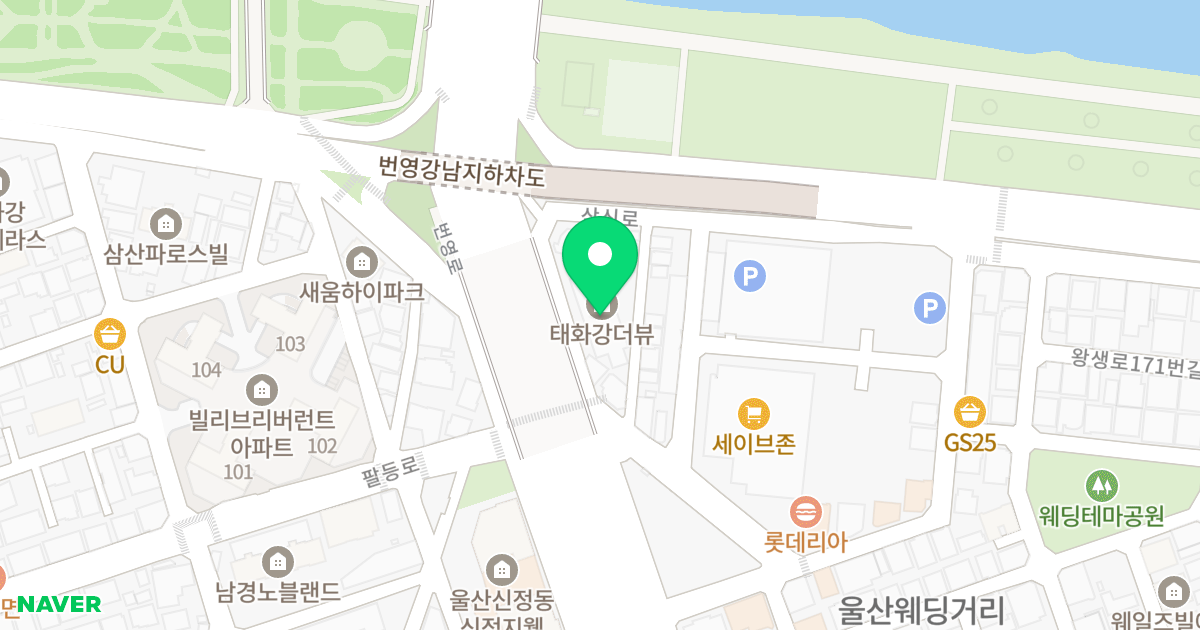 태화강 더뷰 위치 지도 - 울산광역시 남구 번영로 268
