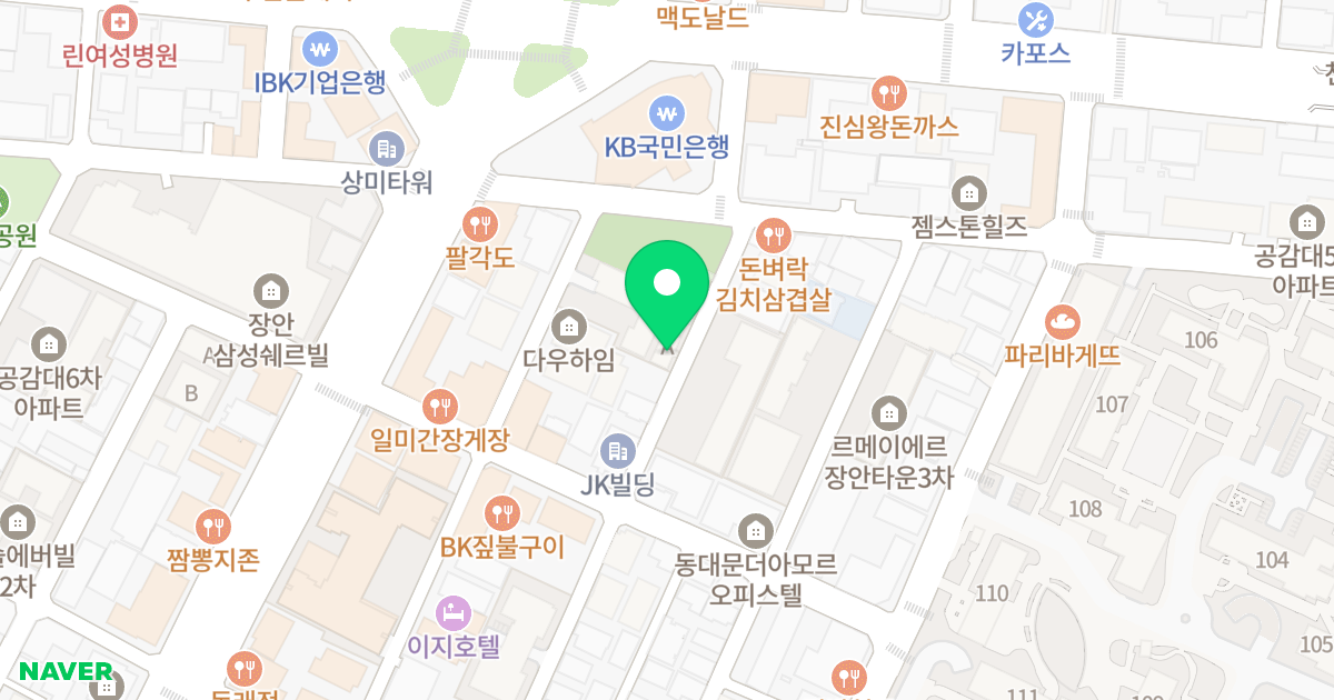 우정아파트 A 위치 지도 - 서울특별시 동대문구 장한로26나길 14