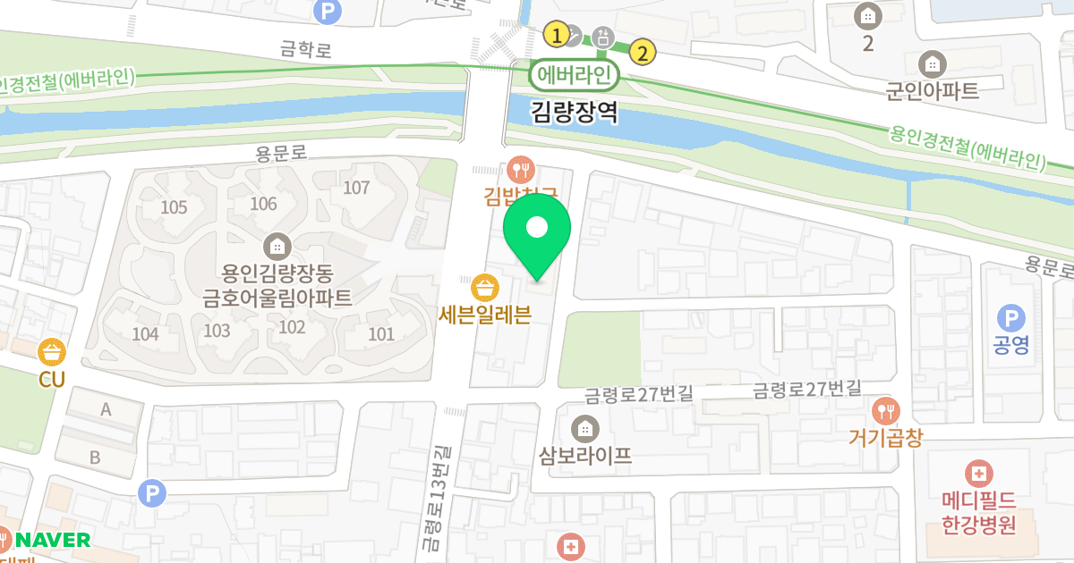 갤럭시뷰 위치 지도 - 경기도 용인시 처인구 금령로27번길 21