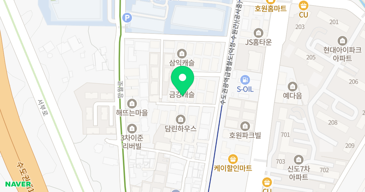 금강캐슬 위치 지도 - 경기도 의정부시 호암로 31-12