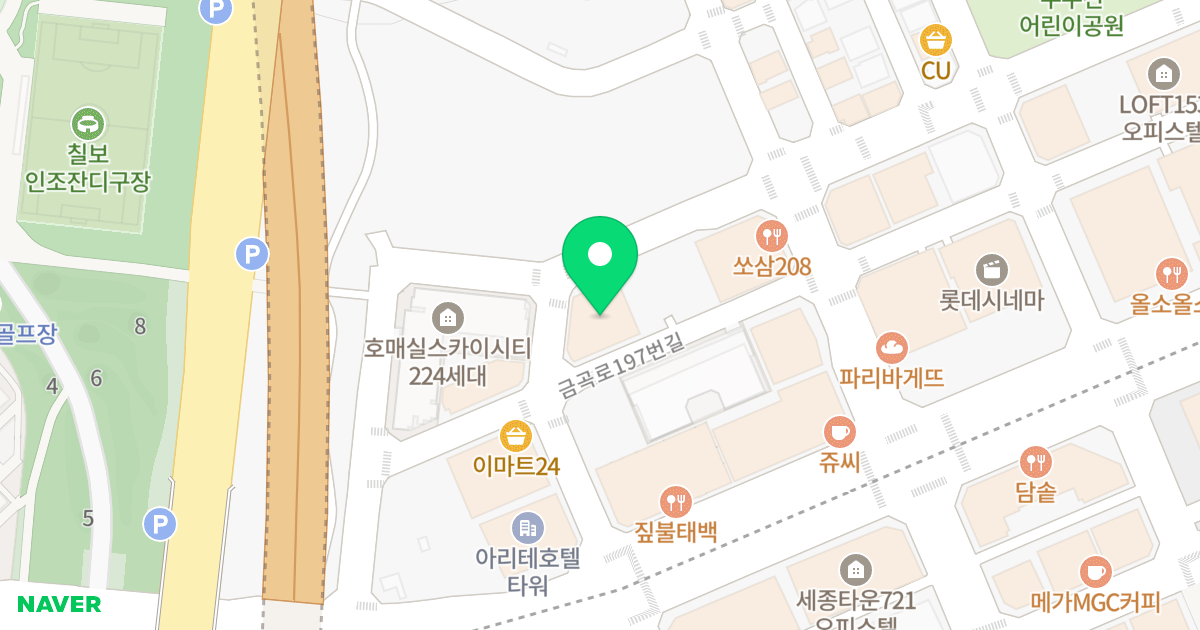 에이스카운티포유 위치 지도 - 경기도 수원시 권선구 금곡로197번길 28