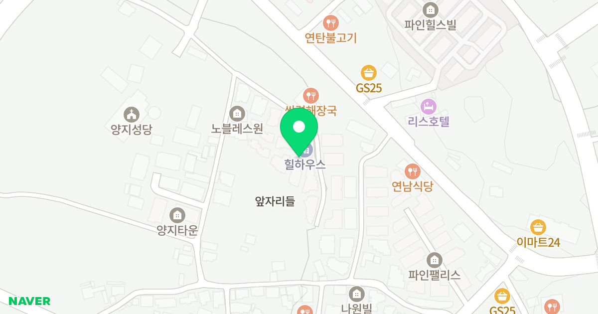 양지힐하우스 위치 지도 - 경기도 용인시 처인구 양지면 남평로64번길 13-6