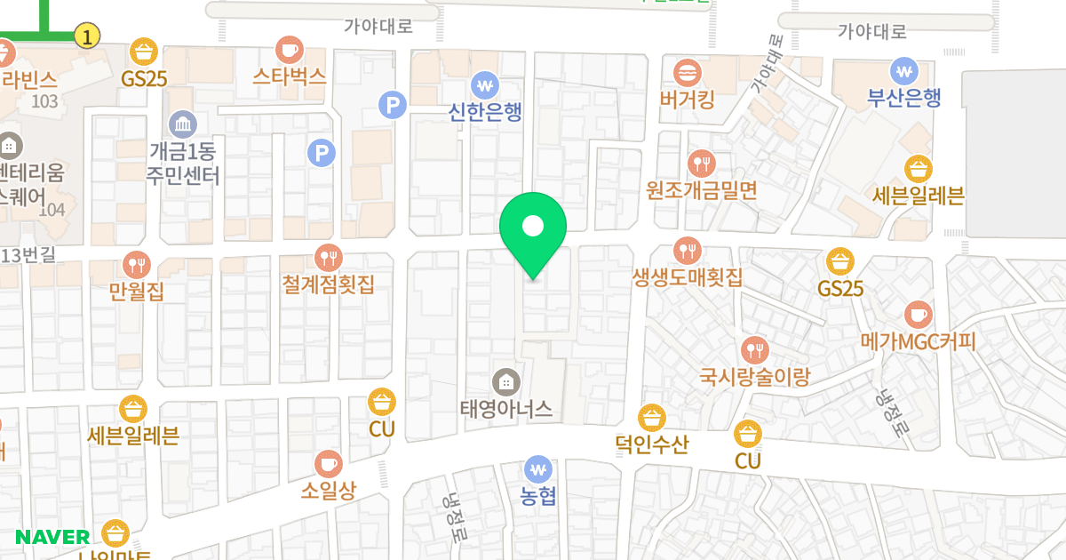 개금골드빌라 위치 지도 - 부산광역시 부산진구 복지로13번길 66-5