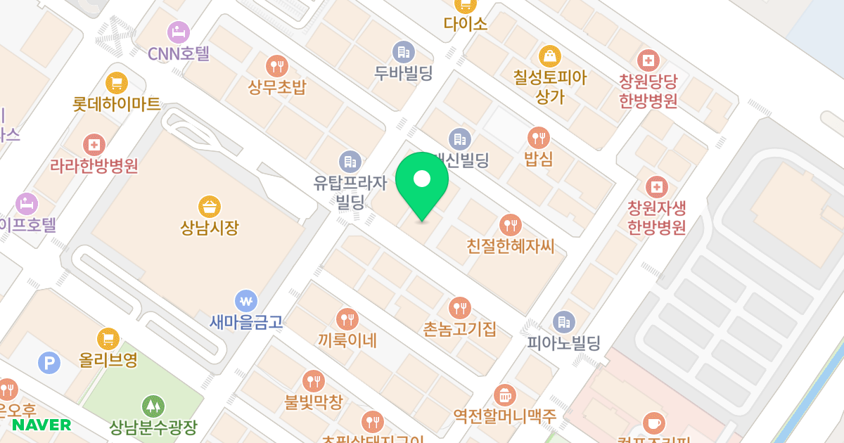 비잔틴빌딩 위치 지도 - 경상남도 창원시 성산구 마디미로21번길 5
