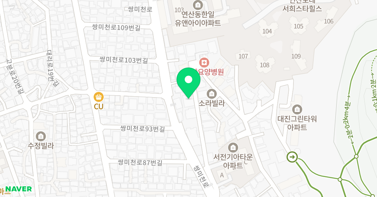시원파크뷰 위치 지도 - 부산광역시 연제구