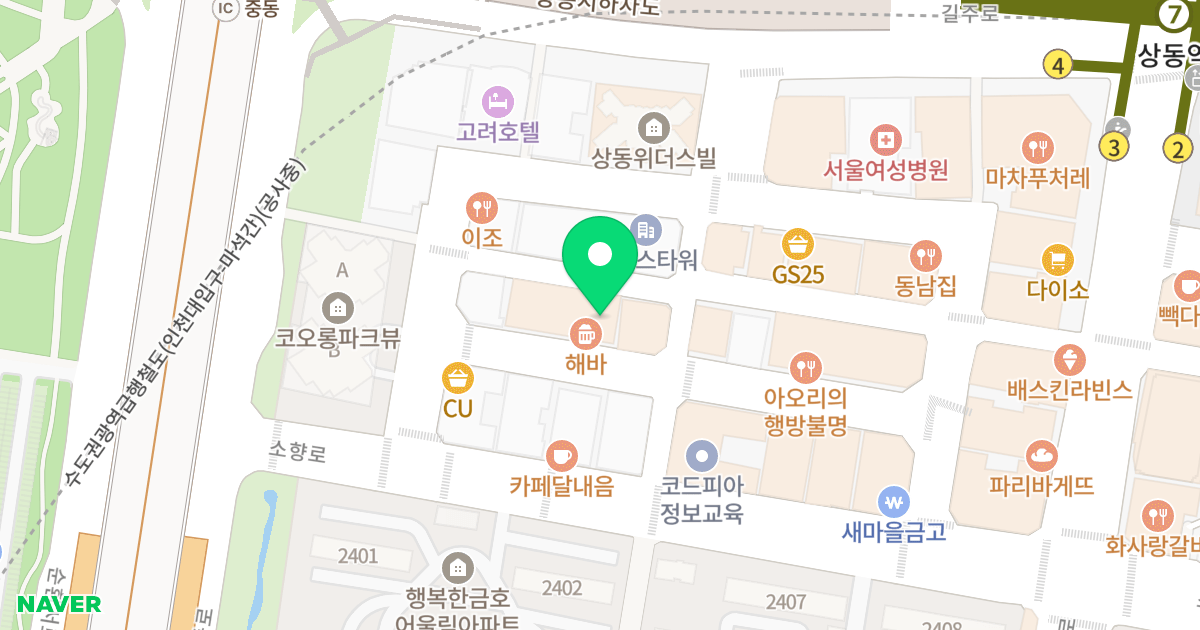 대야하이빌3 위치 지도 - 경기도 부천시 원미구  14-11