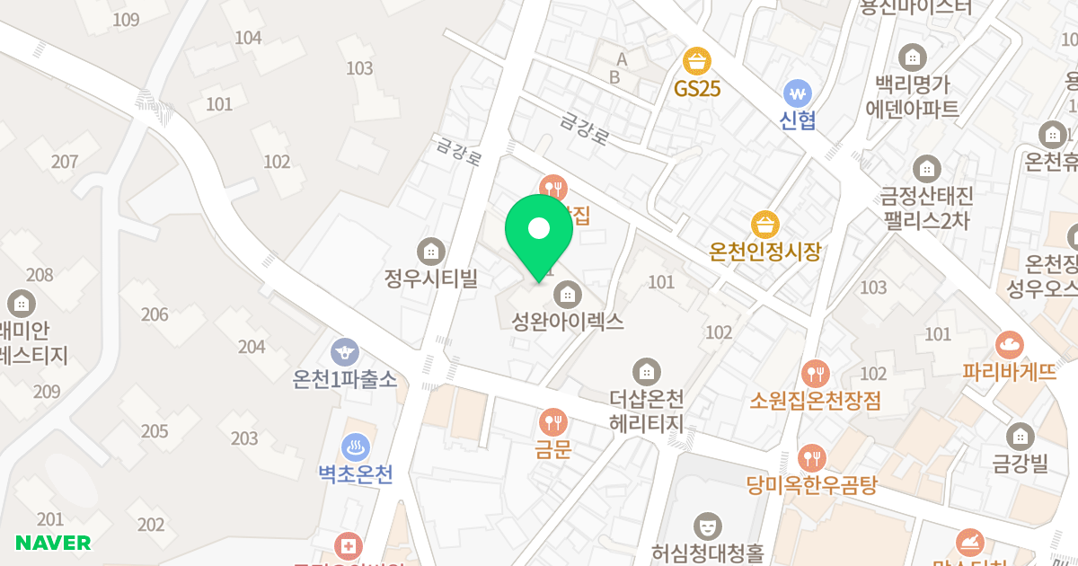 성완아이렉스 위치 지도 - 부산광역시 동래구 금강로 160-1