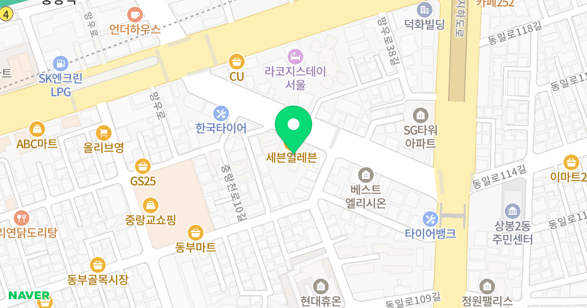스마트빌 위치 지도 - 서울특별시 중랑구 망우로36길 26