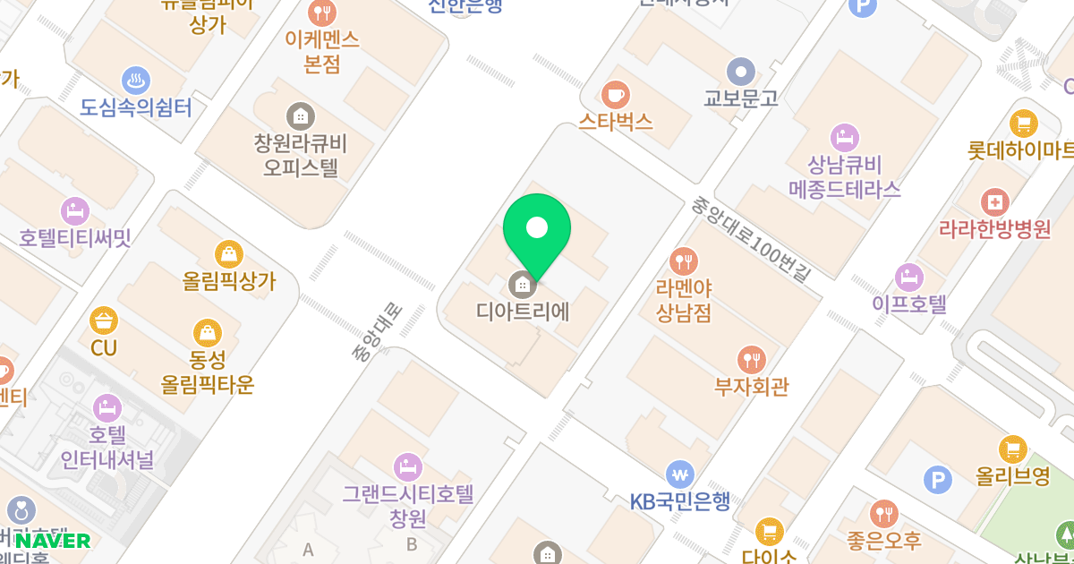 창원 디아트리에 오피스텔 위치 지도 - 경상남도 창원시 성산구