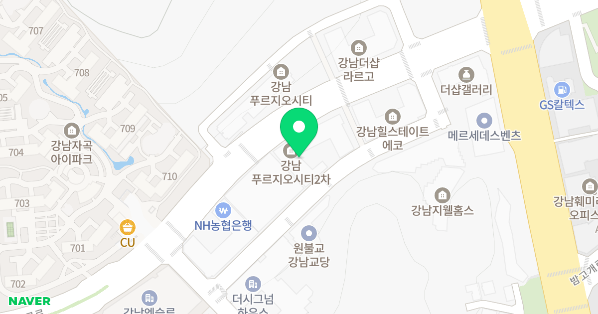 강남 푸르지오시티 2차(PRUGIO CITYⅡ) 위치 지도 - 서울특별시 강남구 자곡로 192