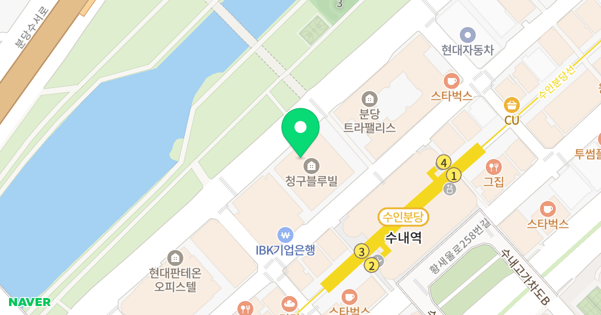 청구블루빌 위치 지도 - 경기도 성남시 분당구 황새울로 224