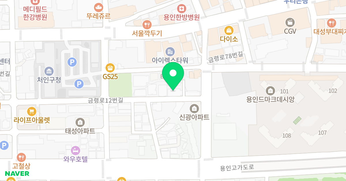 (340-9) 위치 지도 - 경기도 용인시 처인구 금령로12번길 59