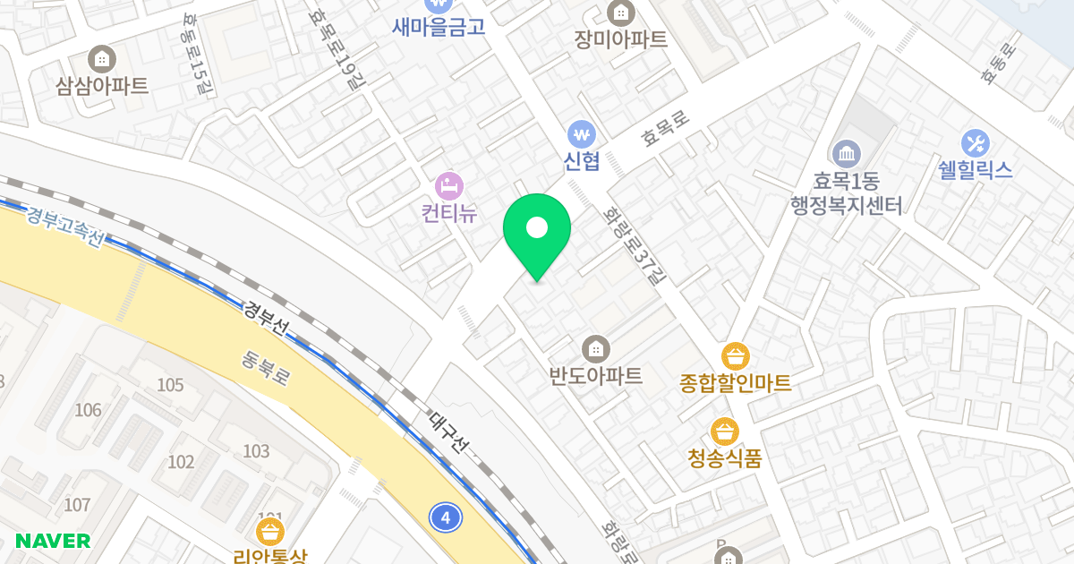(161-6) 위치 지도 - 대구광역시 동구 효목로 96