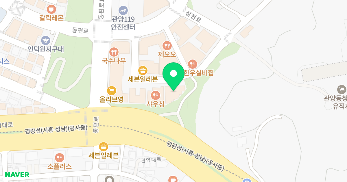 제시카타워 위치 지도 - 경기도 안양시 동안구