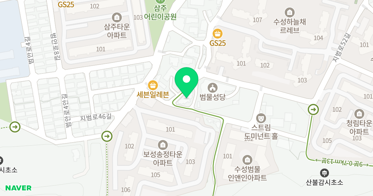 (701) 위치 지도 - 대구광역시 수성구 지범로48길 31