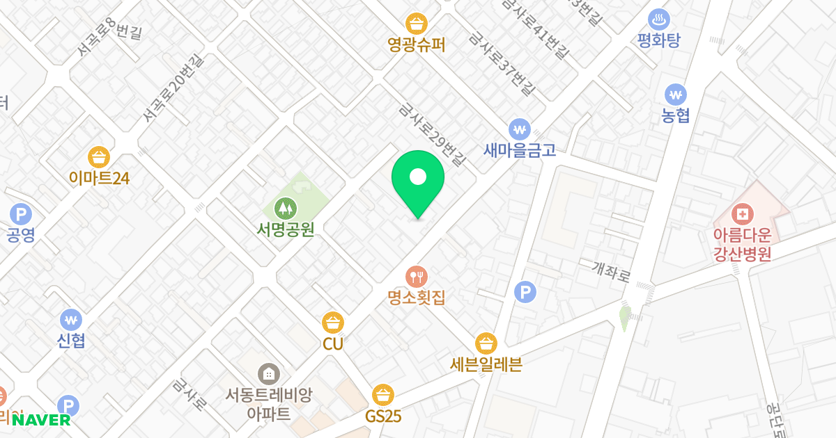부광아트빌 위치 지도 - 부산광역시 금정구 금사로 25