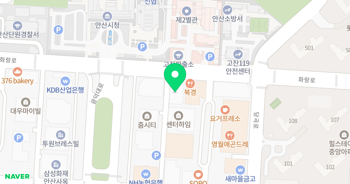 벨라지움오피스텔 위치 지도 - 경기도 안산시 단원구 화랑로 398