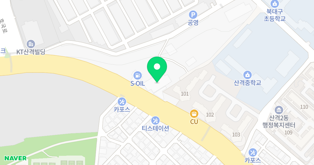 소프트웨어벤처타워 위치 지도 - 대구광역시 북구 동북로 117