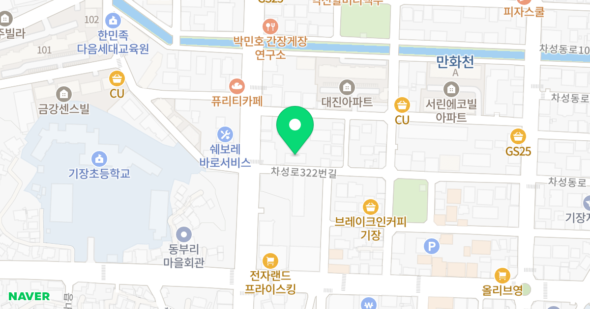 다비드 위치 지도 - 부산광역시 기장군 기장읍 차성로322번길 7