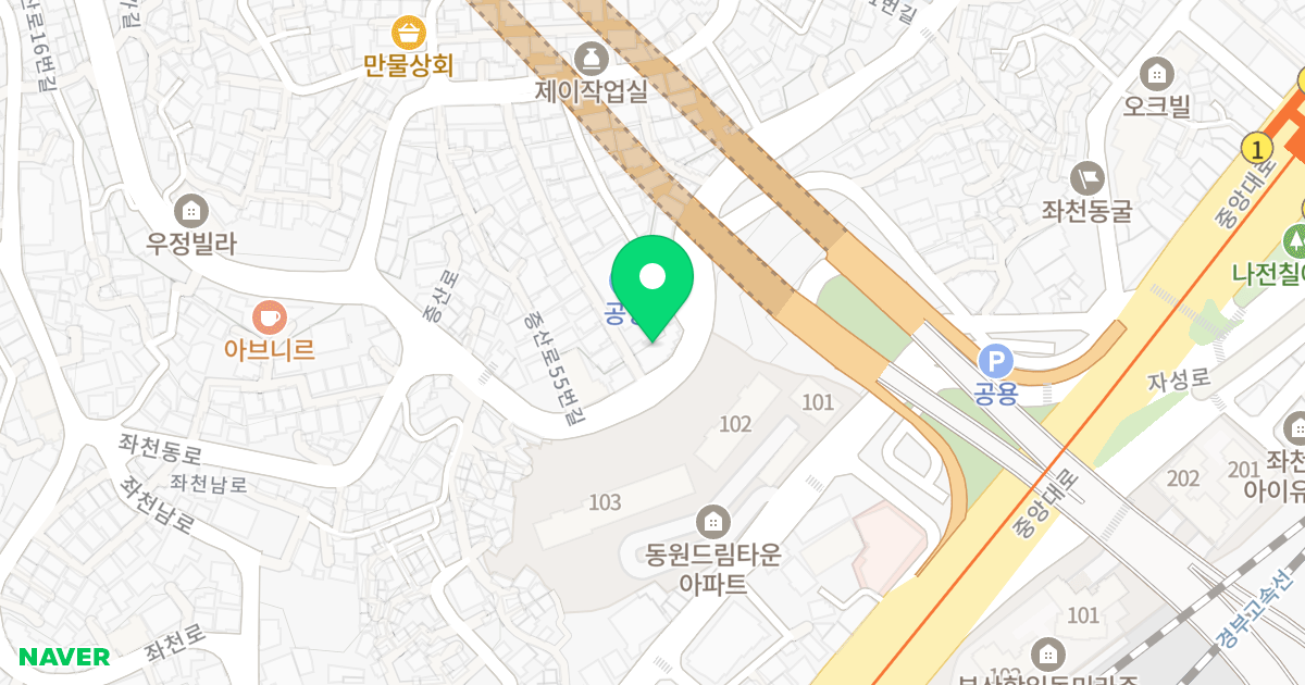시즌7 위치 지도 - 부산광역시 동구 증산로 61