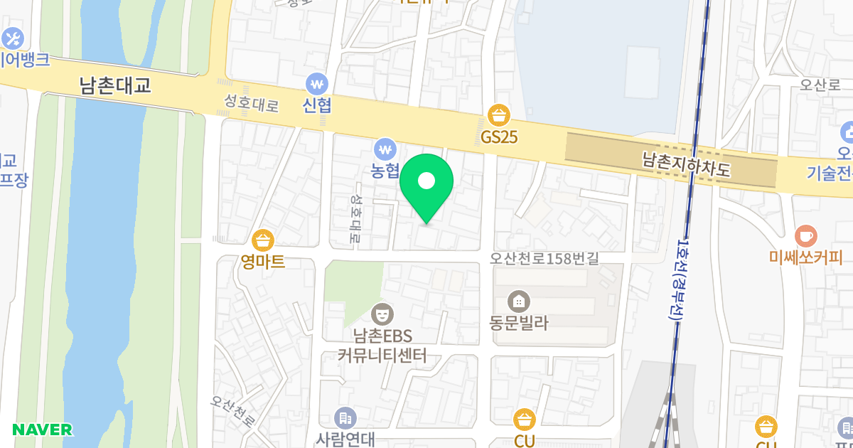 A동 위치 지도 - 경기도 오산시 오산천로158번길 17