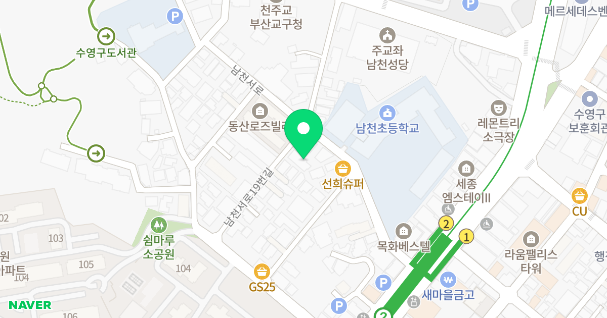 대경빌 위치 지도 - 부산광역시 수영구